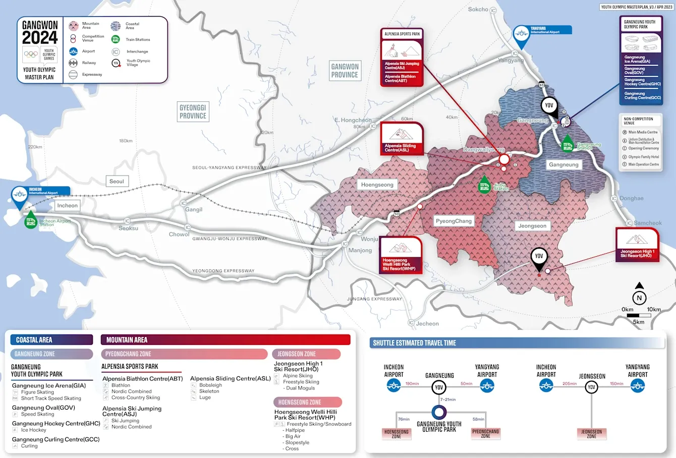 Gangwon 2024  Lageplan